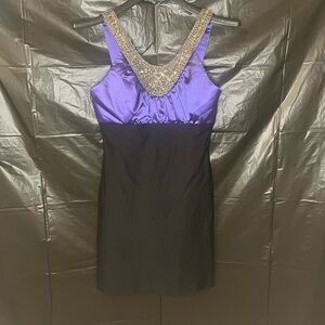 Trixxi Purple And Black Bandage Dress